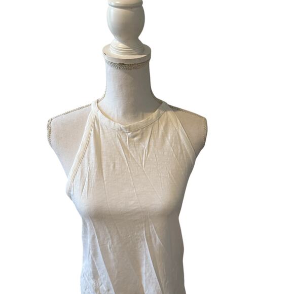 Theory Cutaway Halter Tank Top White S - Picture 2 of 7